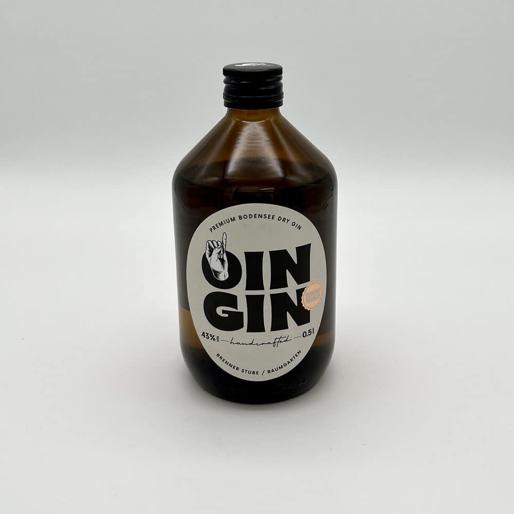 Oin Gin, Bodensee Dry Gin der Brennerstube aus Eriskirch